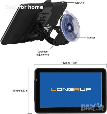 GPS навигация, 7 инча екран, 8GB, 256MB, FM предавател, снимка 4 - Аксесоари и консумативи - 47467458