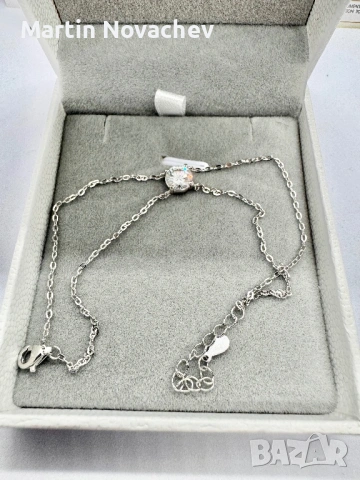 Сребърна гривна с мойсанит (Диамант) 1 карат, снимка 12 - Гривни - 53503039