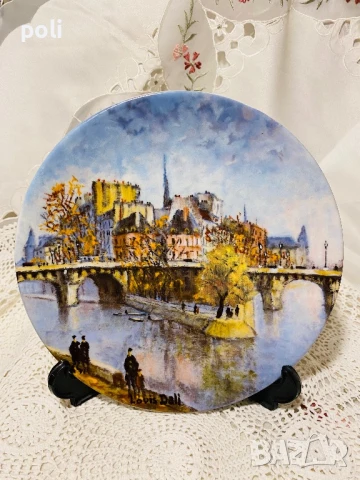 порцеланова чиния за стена Limoges , снимка 2 - Декорация за дома - 51096249