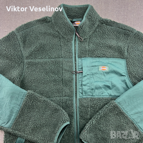 Dickies Red Chute Sherpa Fleece Jacket Мъжко Яке Размер L, снимка 4 - Якета - 52470402