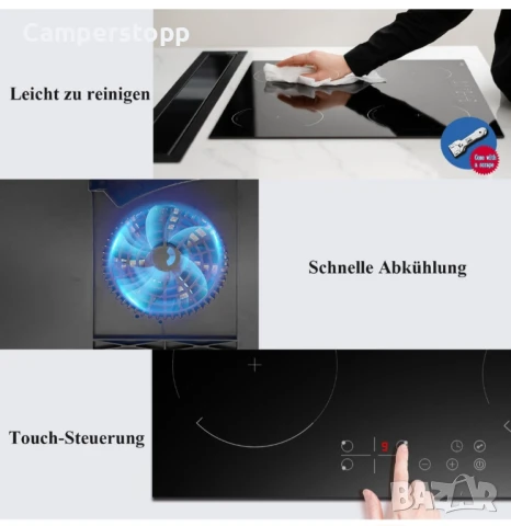 Induktionskochfeld mit Stecker 4 Zonen, снимка 2 - Котлони - 51236601