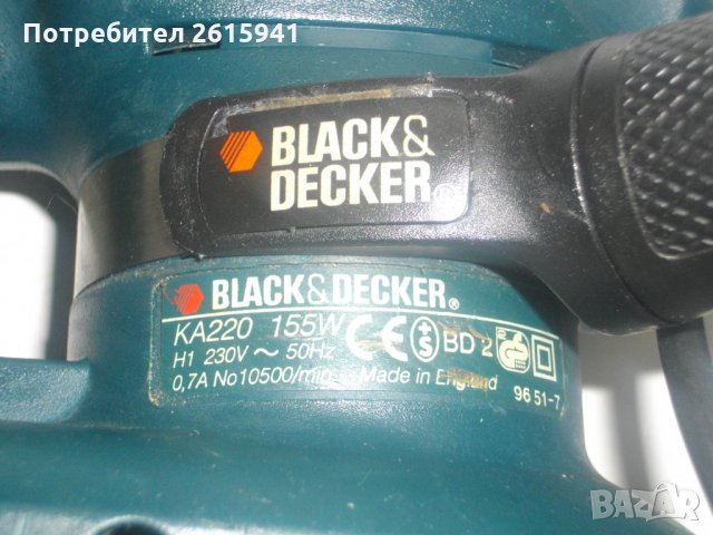 Black Decker KA220-Тип Ютия-Отличен-155 Вата Английски виброшлайф, снимка 12 - Други инструменти - 28322306