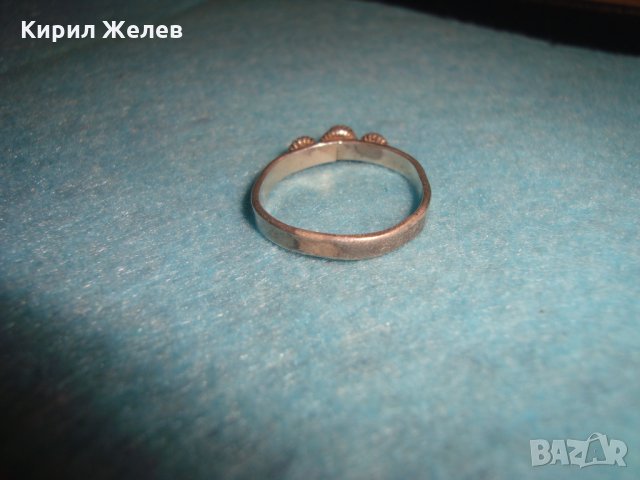 СРЕБЪРЕН ВЪЗРОЖДЕНСКИ ФИЛИГРАНЕН ПРЪСТЕН ВИСОКА ПРОБА СРЕБРО РЪЧНА ЮВЕЛИРНА СТАРА ИЗРАБОТКА 25113, снимка 8 - Антикварни и старинни предмети - 34628450