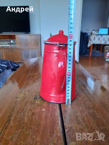 Стар емайлиран чайник #75, снимка 5 - Други ценни предмети - 49131046