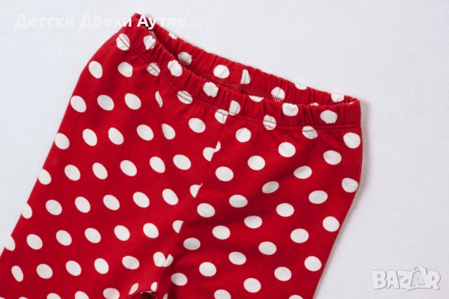 Червен памучен клин на бели точки 92-128, снимка 3 - Детски клинове - 51935125