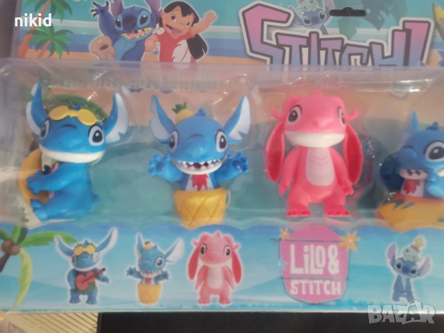 6 бр Лило и Стич Stitch големи пластмасови фигурки играчки фигурка играчка за игра и торта, снимка 2 - Фигурки - 44112825