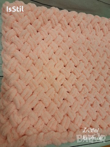Бебешко одеяло, плетена пелена, подарък изписване бебе, новородено, снимка 6 - Спално бельо и завивки - 43998983
