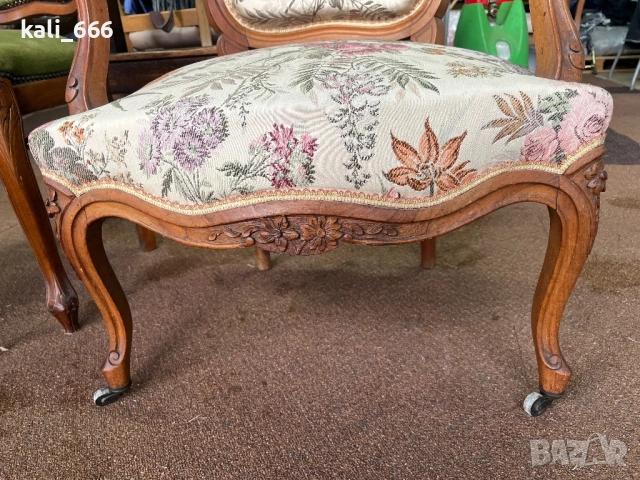 Старинно кресло внос от Нидерландия, снимка 4 - Дивани и мека мебел - 53427484