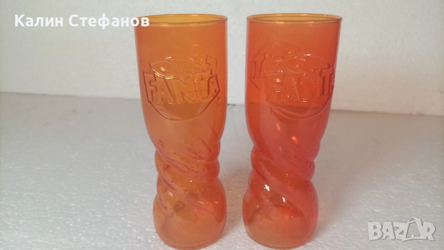 Чаши фанта, много  красиви, винтидж, стъклени, цветни 2 бр