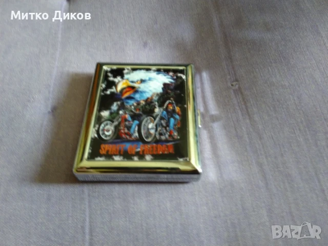 Spirit of Freedom мотористка табакера за цигари 80х95мм нова, снимка 2 - Табакери - 51107514