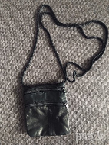 Портфейл  за врат, или през рамо, с дълга дръжка. Естествена кожа. , снимка 1