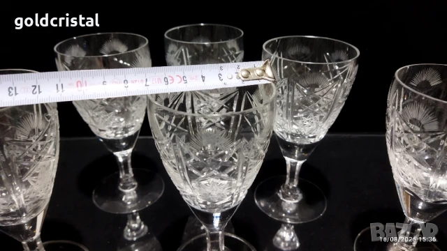 Кристални чаши, снимка 3 - Антикварни и старинни предмети - 35927530