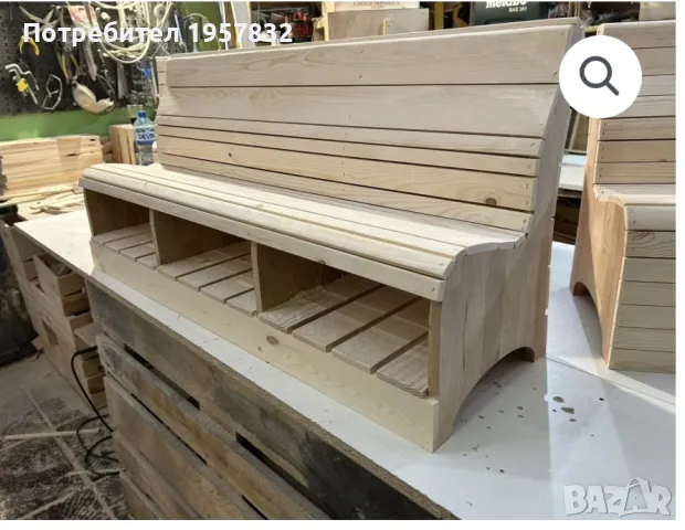 Детска ергономична дървена пейка с място за съхранение, снимка 4 - Други - 48952518