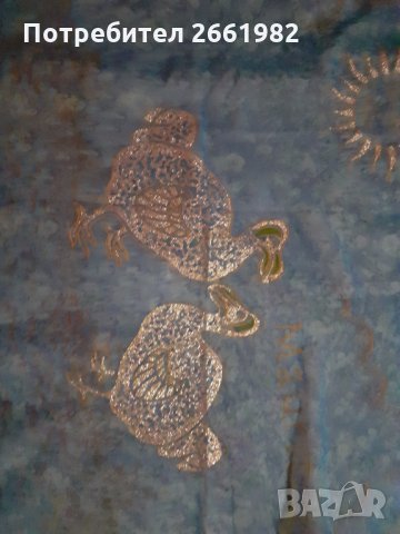 Оригинален голям копринен шал от остров Мавриций, снимка 4 - Шалове - 33226839