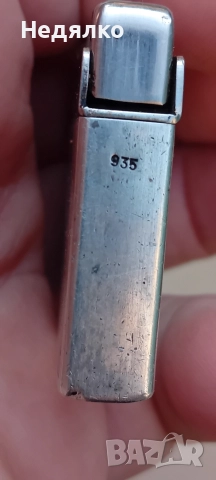 Стара сребърна немска запалка,935, снимка 2 - Антикварни и старинни предмети - 52895718