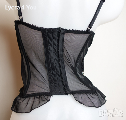 Okay 75B размер корсет в енимал принт и черен тюл, снимка 5 - Корсети, бюстиета, топове - 36556355