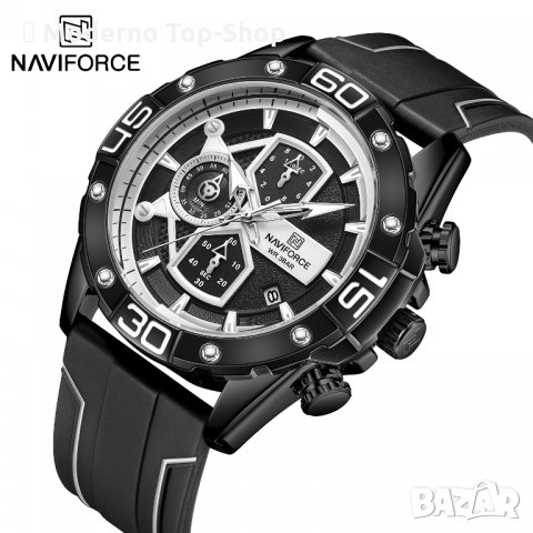 Мъжки часовник Naviforce Хронограф NF 8018T BBW., снимка 1 - Мъжки - 34875735