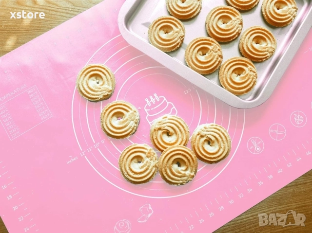 Силиконова постелка за печене, точене и месене, снимка 3 - Други стоки за дома - 52699046