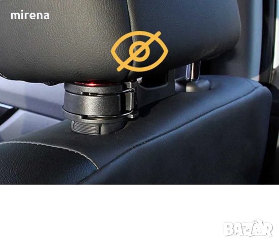Кука за кола 2 в 1 Скрита кука с държач за телефон Закачалка за чанта, снимка 5 - Селфи стикове, аксесоари - 40392164