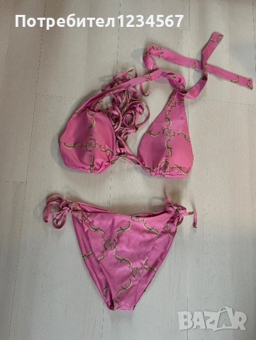 Alessa розов бански, нов, М рр, комплект, снимка 2 - Бански костюми - 51337988