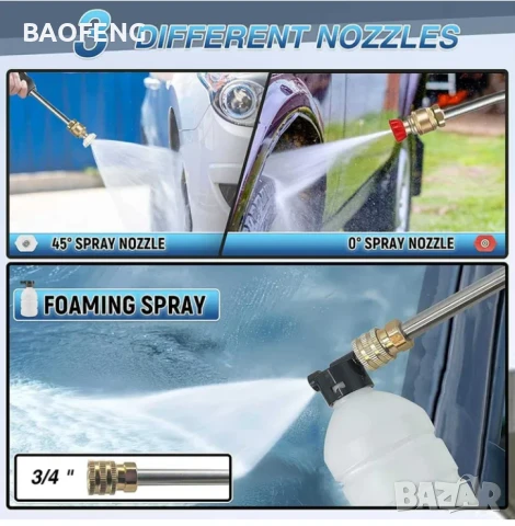 Промоция 2000w Нова 6000mah 48V 2 батерии АКУМУЛАТОРНА ВОДОСТРУЙКА за кола дом градина 30 bar , снимка 8 - Аксесоари и консумативи - 50575165