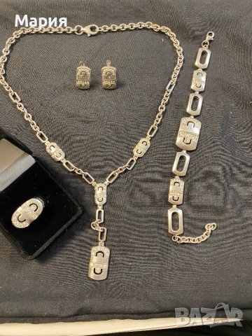 Комплект Булгари/Bvlgari от 925 сребро, снимка 1 - Бижутерийни комплекти - 40693469