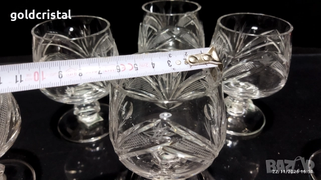 кристални чаши , снимка 4 - Антикварни и старинни предмети - 52541836