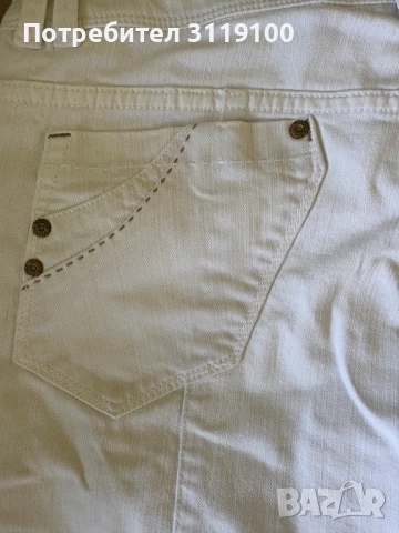  Бели дънкови 7/8 панталони Karen Millen, снимка 5 - Панталони - 52183985