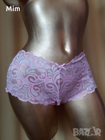 М/L Дантелени розови  бразилиянки 