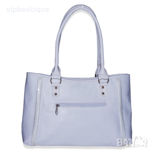 Бяла кожена дамска чанта, снимка 2 - Чанти - 40392508