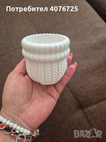 КОЛЕДНИ керамични кашпи , снимка 2 - Декорация за дома - 52192177