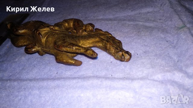 МНОГО СТАРА ЧУГУНЕНА БРОНЗИРАНА ФИГУРА на КОННИК ЖОКЕЙ ХУДОЖЕСТВЕНА МАЙСТОРСКА РЯДКА ИЗРАБОТКА 34157, снимка 6 - Колекции - 38892552