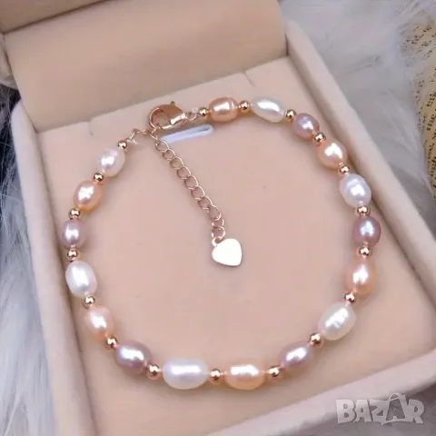 Оригинален подарък за жена - Перла на късмета със златен синджир, снимка 7 - Колиета, медальони, синджири - 49974800