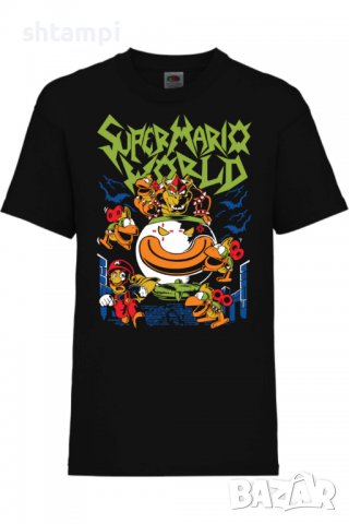 Детска тениска Nintendo Super Mario World,Игра,Гейм,Геймър,Подарък,Изненада,Повод,Празник,Събитие,Ра