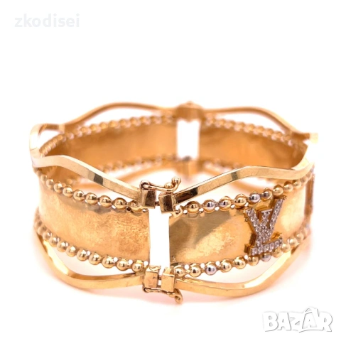 Златна дамска гривна Louis Vuitton 16,95гр. 14кр. проба:585 модел:18930-1, снимка 4 - Гривни - 53349501