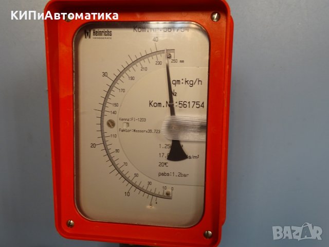 Дебитомер Heinrichs Area Flowmeter DN25, PN40 CH, снимка 5 - Резервни части за машини - 37461236
