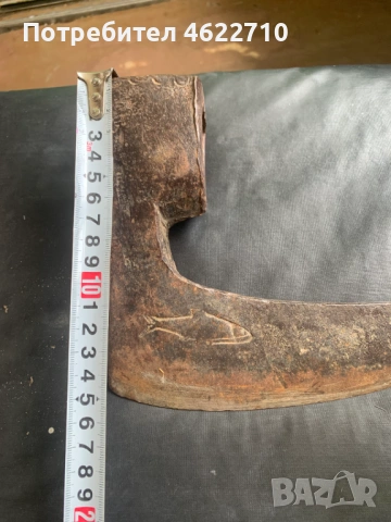 стара брадва с маркировки, снимка 2 - Антикварни и старинни предмети - 53433241