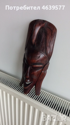 Екзотична, дървена маска, снимка 2 - Декорация за дома - 52954412