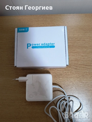 Зарядно за Mac Book Pro - 60W T-образен магнитен адаптер за зарядно, съвместим с Mac Book Air/Pro 13