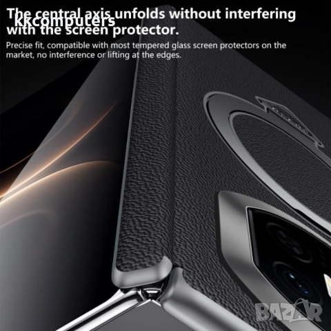 Кожен Калъф Huawei Mate X7 SULADA - MagSafe Магнитен, 360° Защита, Магнитен Държач, Вкл. Протектор (, снимка 11 - Калъфи, кейсове - 53149663