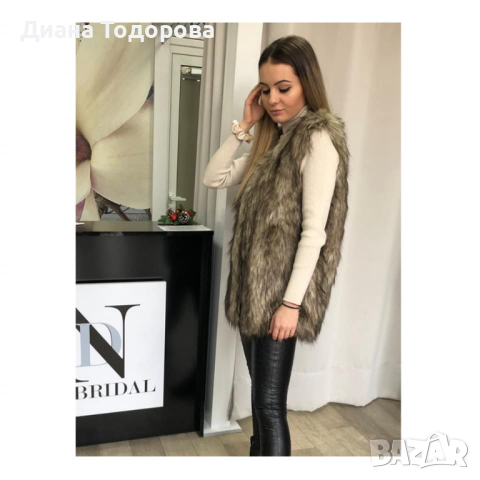 Разпродажба - елек от еко кожа, снимка 2 - Якета - 44873254