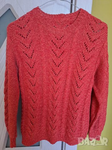Дамска ръчно плетена блуза оранжева