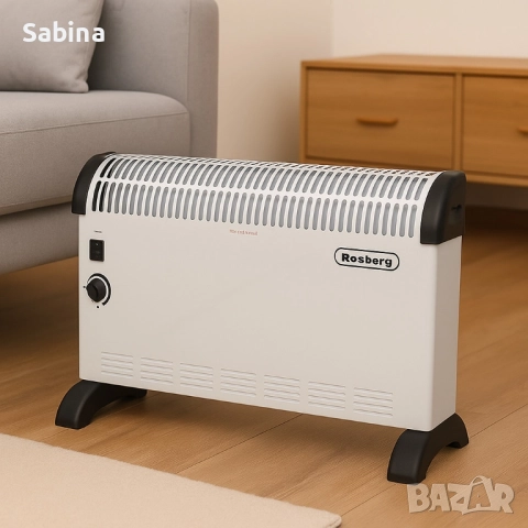 Конвекторна отоплителна печка Rosberg (2000W) и Rosberg (2000W с вентилатор) – 2000W, снимка 2 - Отоплителни печки - 52462284