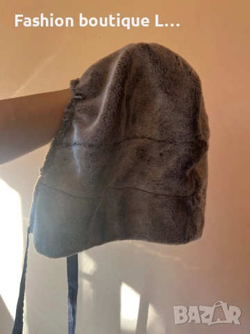 Кафява пухена дамска качулка със сатенени панделки 🤎, снимка 4 - Други - 52278813