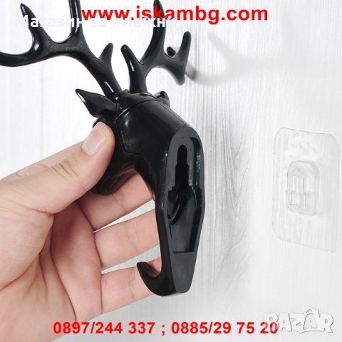 Закачалка с формата на еленска глава  код 1928, снимка 2 - Други стоки за дома - 27000885