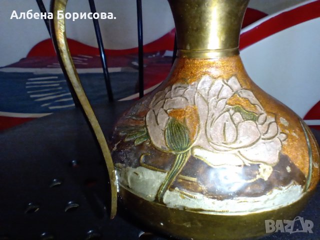 Месингови декоративни каничка и чайник, снимка 9 - Декорация за дома - 27957897