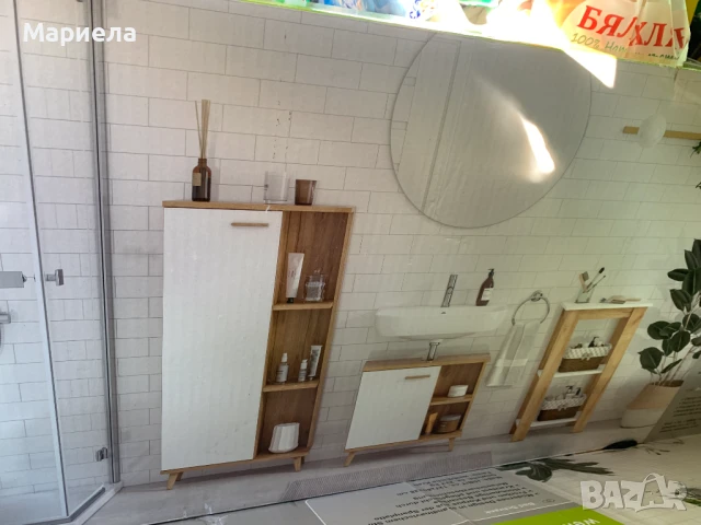 Шкаф за Баня 127х60х28 см. / Бял Дъб, снимка 5 - Шкафове - 50548230