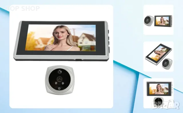 Видео шпионка с дисплей ThikK 4.3 inch, снимка 3 - Комплекти за видеонаблюдение - 48657239