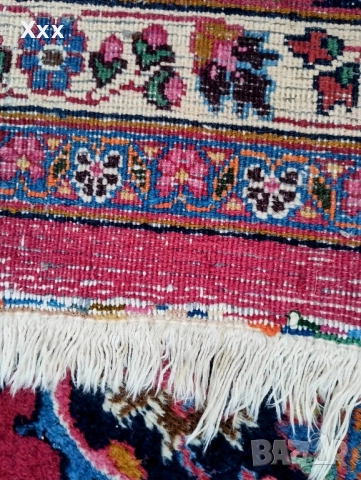Ръчно тъкан вълнен персийски килим.Ирански.Антика за ценители., снимка 5 - Килими - 51609055