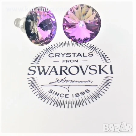 Обеци на винт SWAROVSKI RIVOLI Vitral Light 12 мм